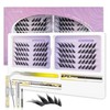 Cluster Lashes Kit，Lankiz Biomimetic Individual Eyelashes KIT with Lash Bond