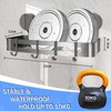 LURICO Suction Cup Shower Shelf No Drilling with 4 Hooks,