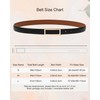 Monopa Womens Reversible Leather Belt - Two-in-One Women Skinny Belt