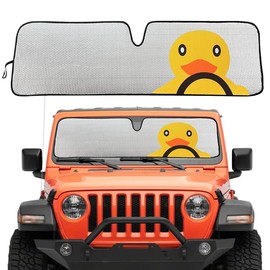 Windshield Sun Shade for Jeep Wrangler TJ JK JL & Gladiator JT 2/4 Door,Duck Sun Shade,Sunshade Windshield for Jeep Wrangler