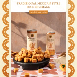 Golden Nest Horchata Traditional Mexican Style Rice Drink | Ready to Drink On-the-go Creamy Beverage | All Natural No Preservatives | 11 Fl Oz Can (Pack of 12, Dulce de Leche)