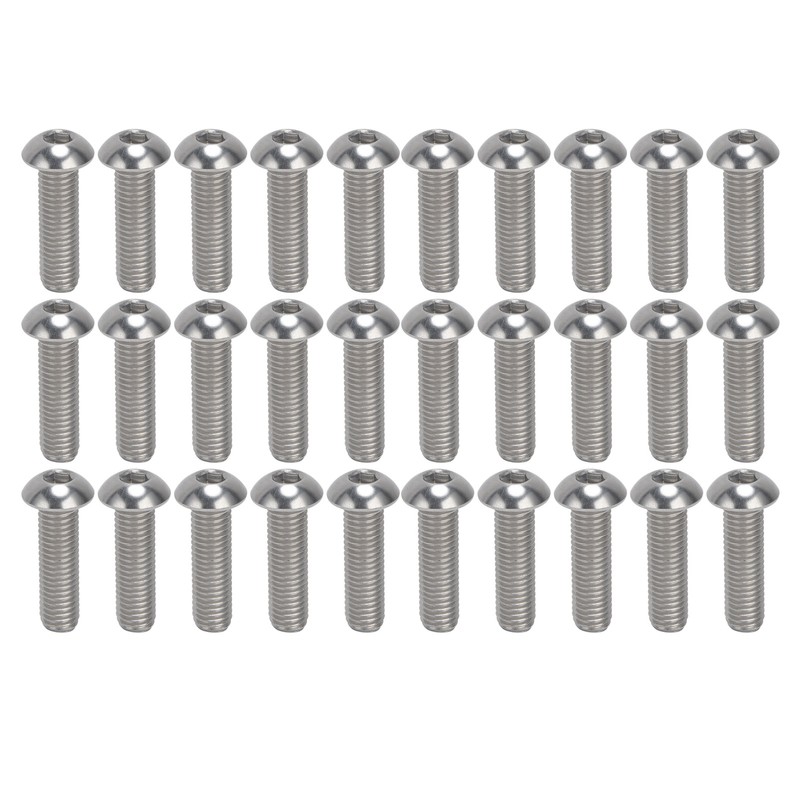 30Pcs Hex Socket Button Head Screw A2 Stainless Steel M10x1.5