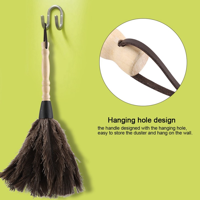 Mini Washable Reusable Ostrich Feather Duster for Books Keyboard Office