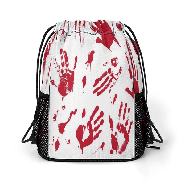 Hand Drawstring Backpack Gym Bag With Shoe Compartment String Bag