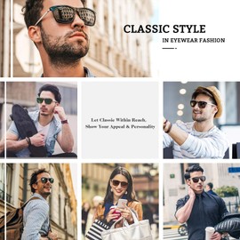 Polarized Al-Mg Alloy Ultra Light Sunglasses for Men Women with UV Protection for Driving Fishing Golf