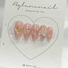 Aurora Handmade Nail Tips Nail Tips - Medium Coffin / 오로라 수제네일팁 네일팁 - 미디엄코핀