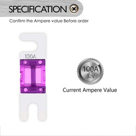 Greluma 6pcs 100A Mini ANL Fuses for Automotive Marine Audio Video System Electronics Fuse