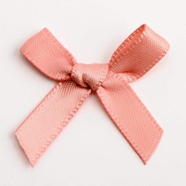Mini Satin Bow 3 cm 6 mm Ribbon (Pack of 100) Rose Gold