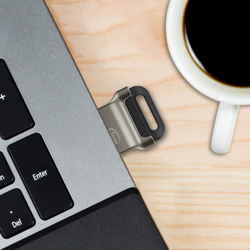 Team 64GB USB 3.2 (3.1/3.0) Capless Compact Zinc Alloy Housing