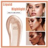 Liquid Highlighter,Shimmer Highlighter Makeup Stick With Cushion Applicator,Glitter Illuminator Makeup