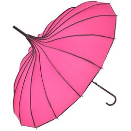 WENDIN Pagoda Peak Old-Fashionable Ingenuity Umbrella Parasol (Rose red)