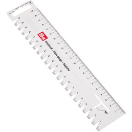 Prym 610728 Hand Sewing Gauge, 8.3 x 1.8 inches (210 x 45 mm), 1 Piece, White