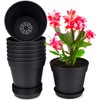 HOMENOTE Pots for Plants, 8 Pcs 7.5 inch Plastic Planters