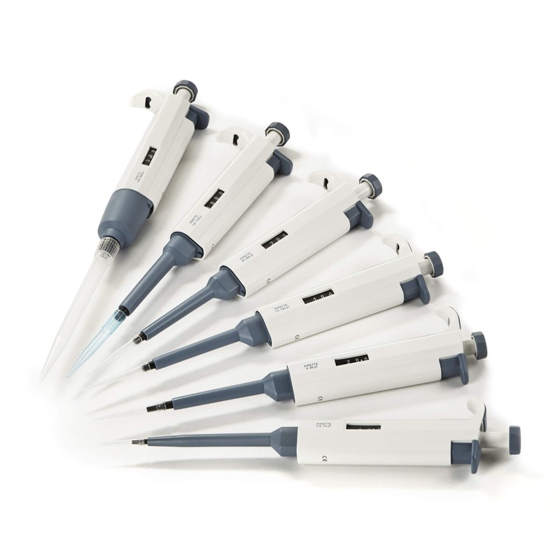 Variable Volume Single Channel Pipette, Adjustable Pipettor, 2-20 microliter