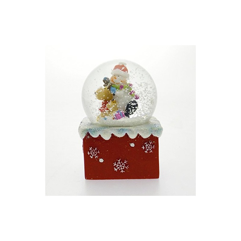Leonardo Collection Snowman with Reindeer Snow Globe Waterball