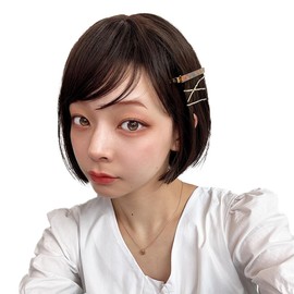 AQUADOLL wg349DBR Wig, Bob, Short, Umbrella Color, Full Wig, Blonde, Pink, One Size Fits Most, Deep Brown