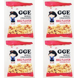 BBQ Flavor Wheat Crackers, Artificially Flavored, 2.8 oz (80g),4 Packs