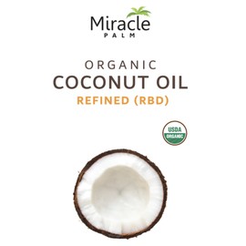 Organic Refined Coconut Oil (RBD) | Gallon Pail | by Miracle Palm