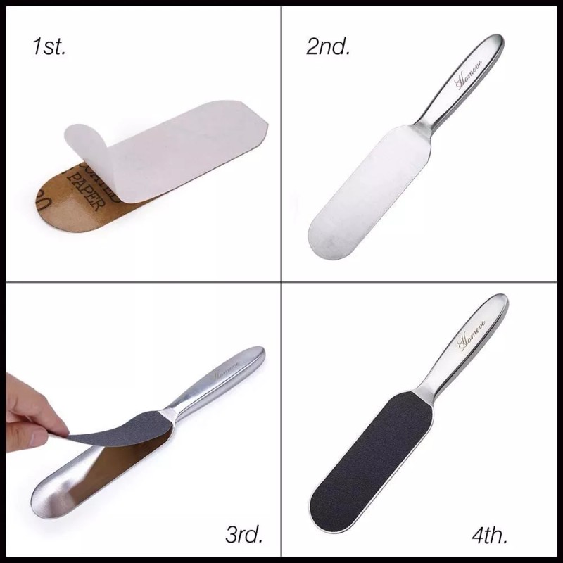 Homeve Lima Profesional Para Pies De Pedicura Reutilizable De Acer