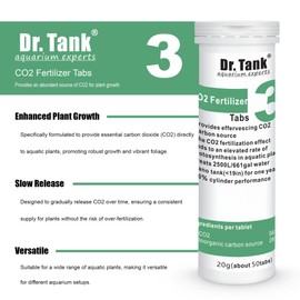 Dr. Tank #3 CO2 Fertilizer - Aquarium Plant Fertilizer Root Tabs with CO2 and Carbon - Enhances Photosynthesis for Rapid Plant Growth for Aquatic Plants - 100 Tablets