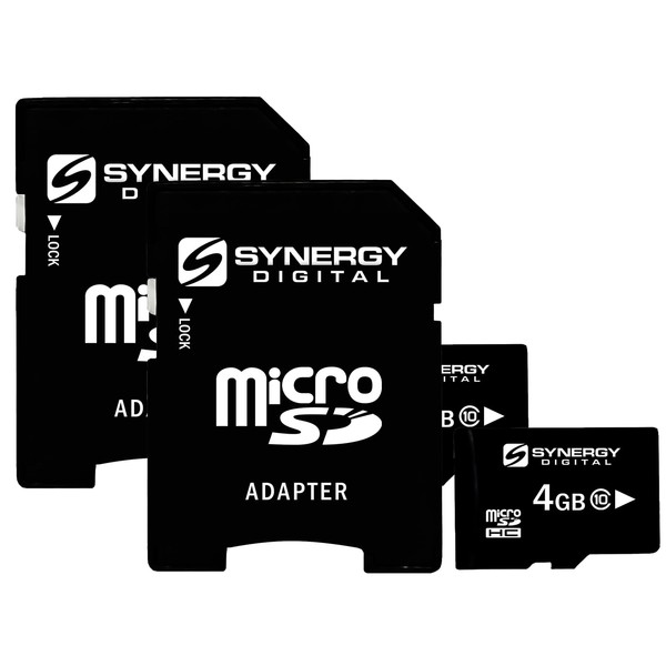 Synergy Digital 4GB Micro SDHC Secure Digital Memory Cards, Compatible
