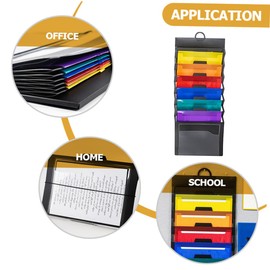 Operitacx Sheet Folder Organizer Reinforced Handles Wall Hanging File Organizer for Office and School