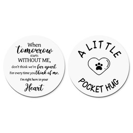 Loss of Pet Memorial Gifts for Dogs Cats Pocket Hug Keychains for Pet Owner Bereavement Remembrance Gift for Loss of Dog Sympathy Gifts for Family Friends - When Tomorrow Starts Without Me Keychain