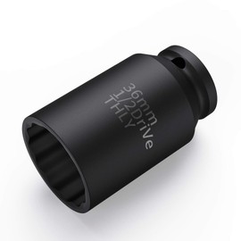 36MM 1/2" Drive Deep, Axle Nut 1/2" Impact Meter Hub Nut Socket, CR-MO, Easy to Remove Axle Nut (36mm)