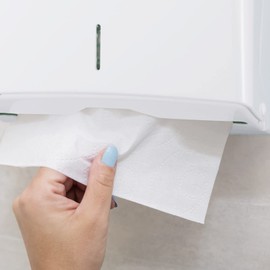 Jofel - Handtuchspender, Gesichtshandtuch, Wandhandtuchspender, bis zu 600 Zick-Zack-Tücher, hygienisch, hochwertiges ABS-Gehäuse, Value AH37000, Weiß