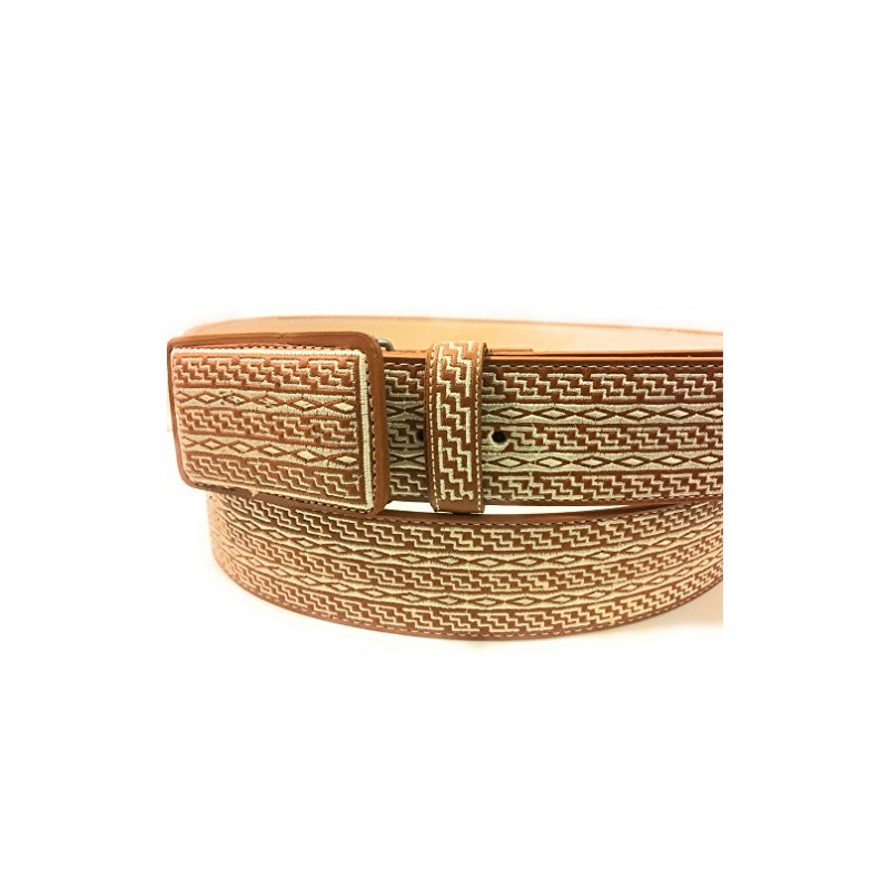 Mens Western Belt. Charro Belt. CINTO Bordado. Vaquero Belt. (42)
