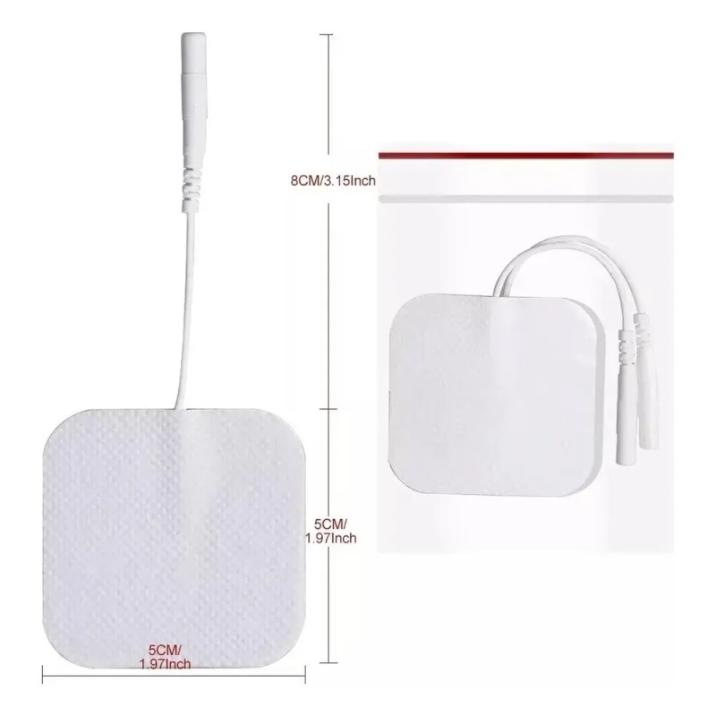 10 Electrodos Para Electroestimulador Tens De 5x5cm Alta Duración