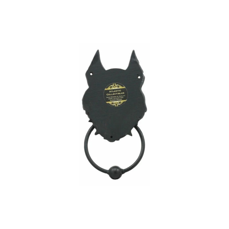 Ebros Full Moon Gothic Chained Wolf Gargoyle Door Knocker 8.25"Tall