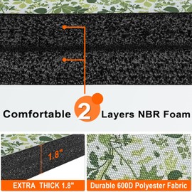 FREEKYROCK Kneeling Pad, Extra Thick Gardening Kneeling Pad for Women, Large Foam Bathtub Kneeling Pad for Bathing Baby, Waterproof Knee Pads Garden Workout Supplies, 17.5 x 11.6 x 1.8 Inch, Green