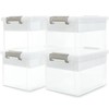 Citylife 17 QT Storage Box with Removable Tray Closet Organizers
