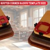 2 Pieces Radius Jig Router Templates Stencils Corner 4 in
