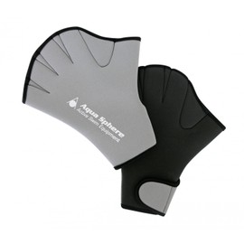 Aqua Gloves, Open (Pair), L, Silver Grey