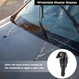 Front Windshield Washer Nozzles Kit - Compatible for Honda Civic 1987-2005 for Honda CR-V 1996-2001 for Honda Accord 2003-2008 - Replace Part 76810SWAE01 - Set of 2