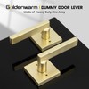 goldenwarm Gold Dummy Door Handles, No-Turning Brushed Brass Door Dummy