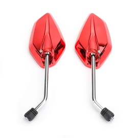 Mad Hornets Red 10mm Thread Motorbike Mirrors Universal for Motorcycle/Bike/Scooter Pair - CW
