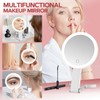MIYADIVA Lighted Makeup Mirror, 30X Magnifying Mirror with Light and