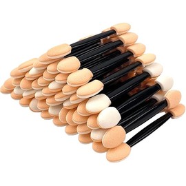 50PCS Disposable Eyeshadow Applicators,Sponge Tips Eye Shadow Applicator Sticks Double Sided, Suitable for Home and Travel Use