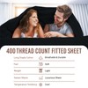 Pizuna 100% Cotton Small Single Fitted Sheet Black, 400 Thread