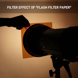 winsang Universal Flash Gels Lighting Filter WS-2 7.8 x 7.8 inches 8 Packs Transparent Color Correction Lighting Gel Filter in Orange Colors