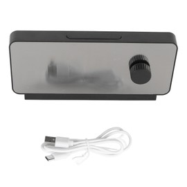 Digital Alarm Clock Dual Display Adjustable Brightness Large Display LED Mirror Electronic Clocks with Snooze for Home Bedroom Office