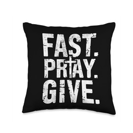 Ash Wednesday Catholic Christian Faith Lent Cross Spiritual Throw Pillow