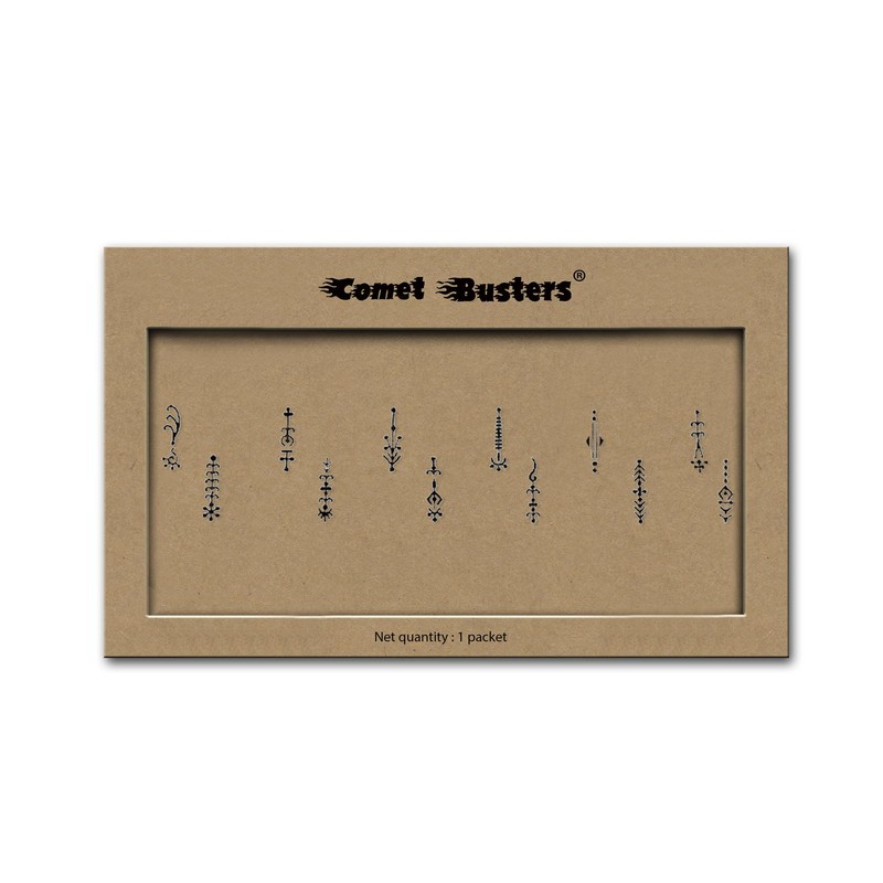 Comet Busters Beautiful Fancy Black Bindis