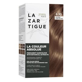 Lazartigue Permanent Haircolour 6.30 I Tinte rubio dorado oscuro I Sin amoníaco con extractos botánicos y alta concentración de pigmentos I Para todo tipo de cabello I 150 ml