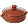 Amazing Cookware SB133 Natural Terracotta Deep Dish with Lid (Diameter
