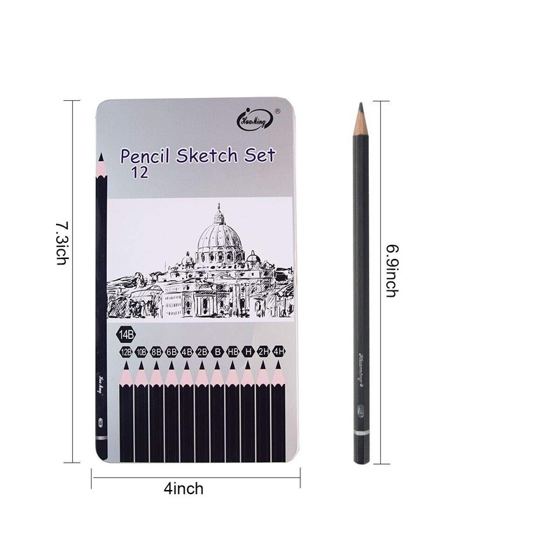 Surcotto Drawing pencils, professional sketching pencils set for beginner, artist