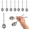Deep Round Soup Spoons, Premium Korean Soup Spoons with Long